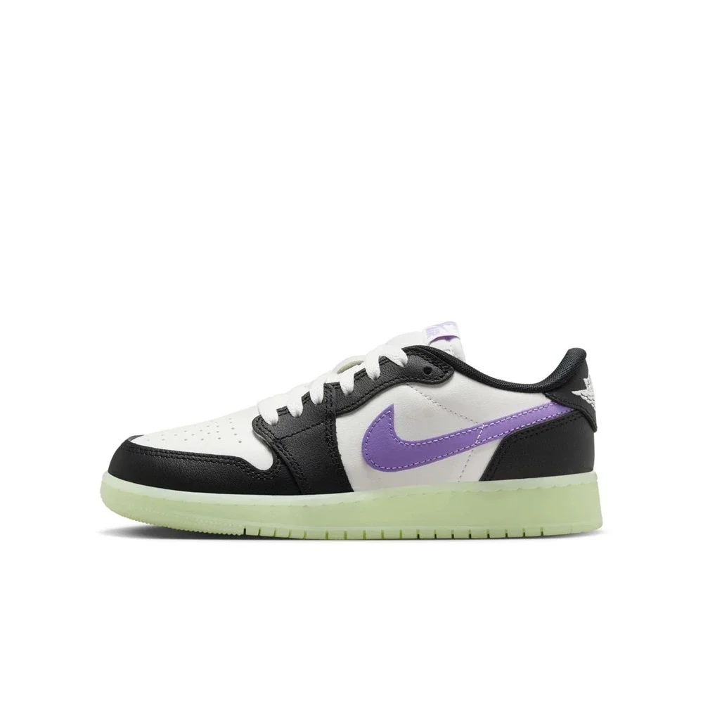 Nike GS Jordan 1 Retro Low OG Kids Size 7Y Black Raspberry Shoes HF0410-001 NEW